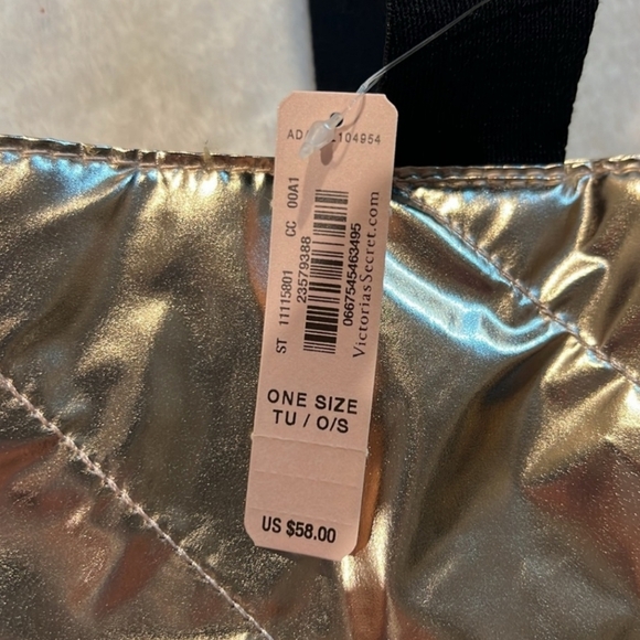 Victoria Secret Golden Bronze Spacious Tote Bag. NWOT - Picture 4 of 4